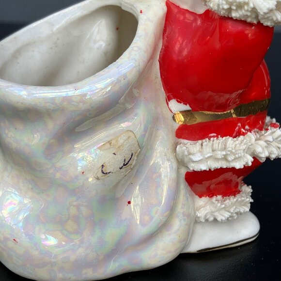 Inarco Small Spaghetti Trim Santa Planter E-1252/R - Picture 10 of 14